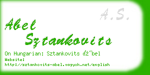 abel sztankovits business card